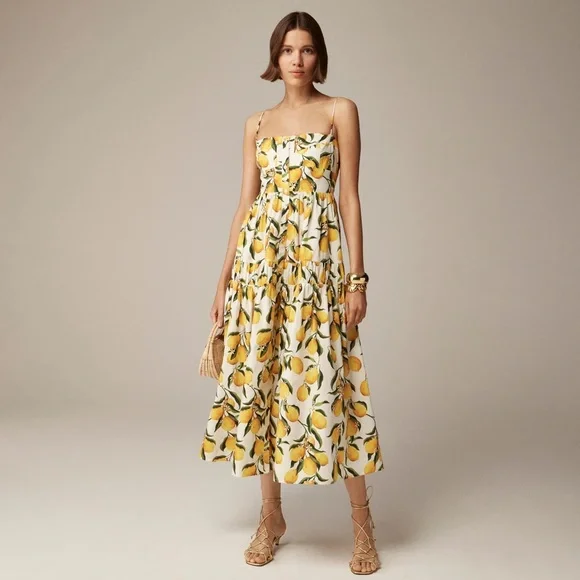 J. Crew | Dresses | J Crew Aline Midi Dress In Limoncello | Poshmark